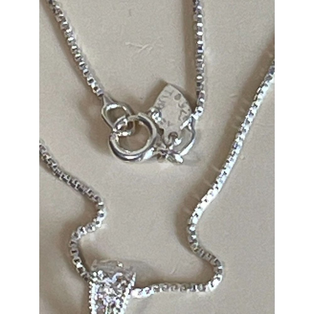 Valentine Dangling Heart Sterling Filigree Necklace 925 Turkey 16" - Picture 10 of 15